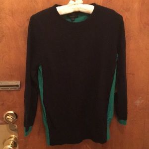 Jcrew cashmere 3/4 length sweater with elbow patch